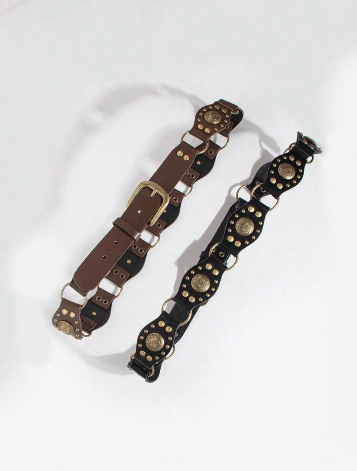 Unico - Cinturon Remaches Ajustables Marron