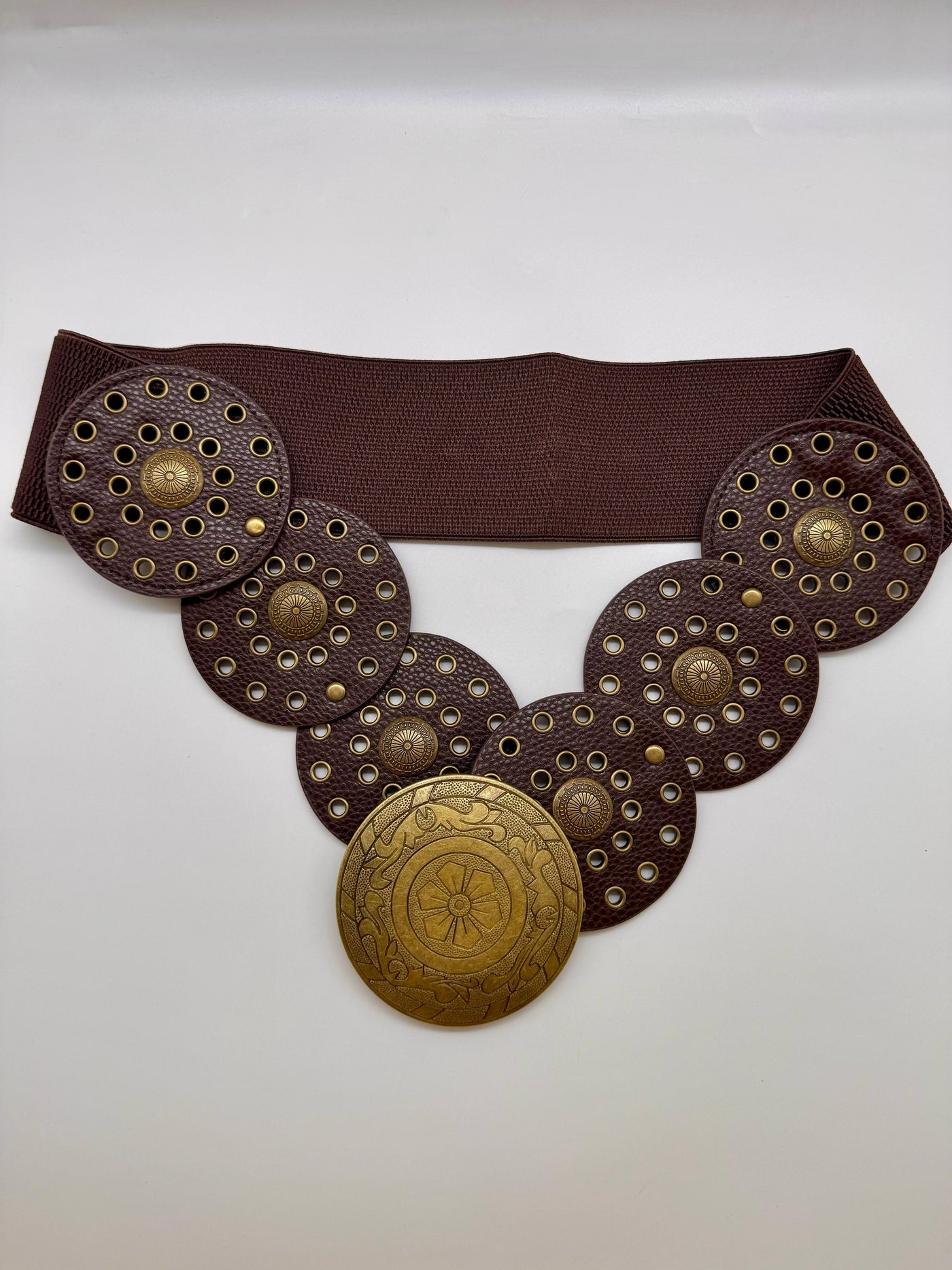 Unico - Cinturon boho elastico Marron
