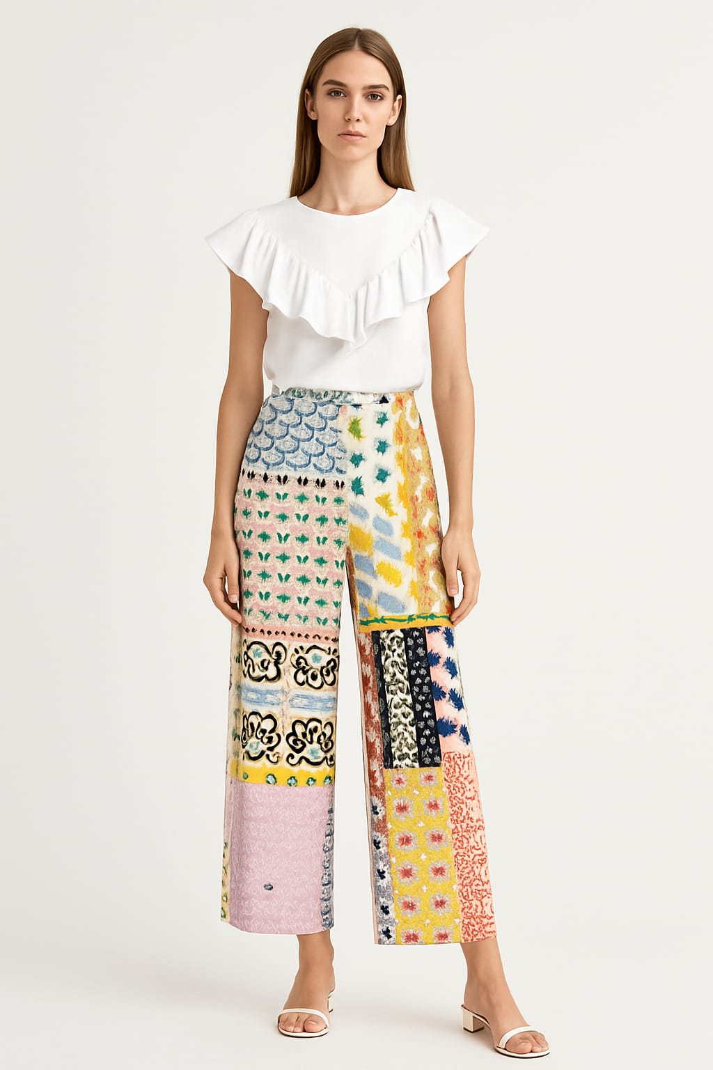 Project-White - Mila Kartei - Pantalon Masterprint
