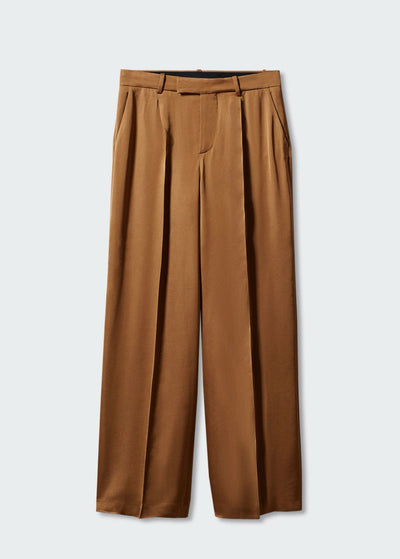 MNG - Pantalón satinado detalle pinzas