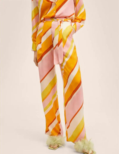MNG - Pantalón palazzo estampado Sin cinturon