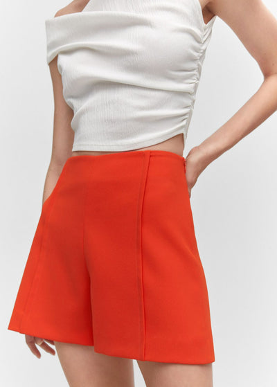 MNG - Shorts rectos tiro alto