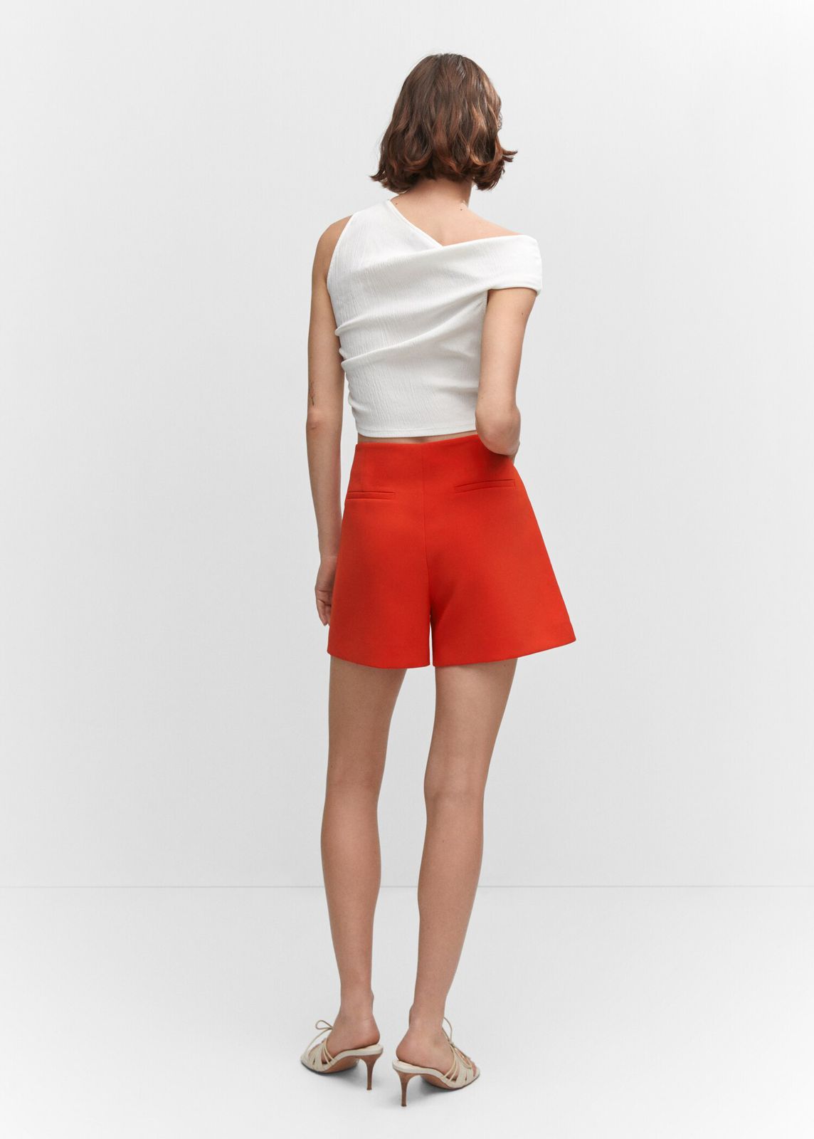 MNG - Shorts rectos tiro alto