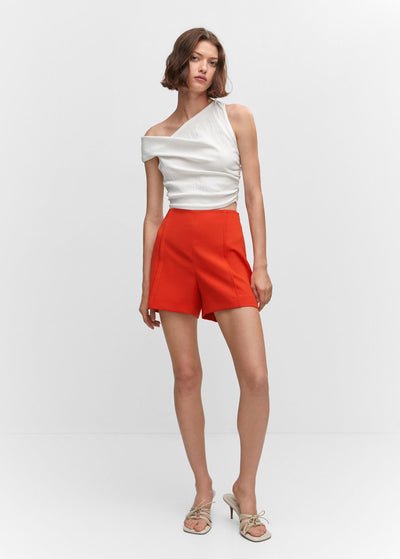 MNG - Shorts rectos tiro alto
