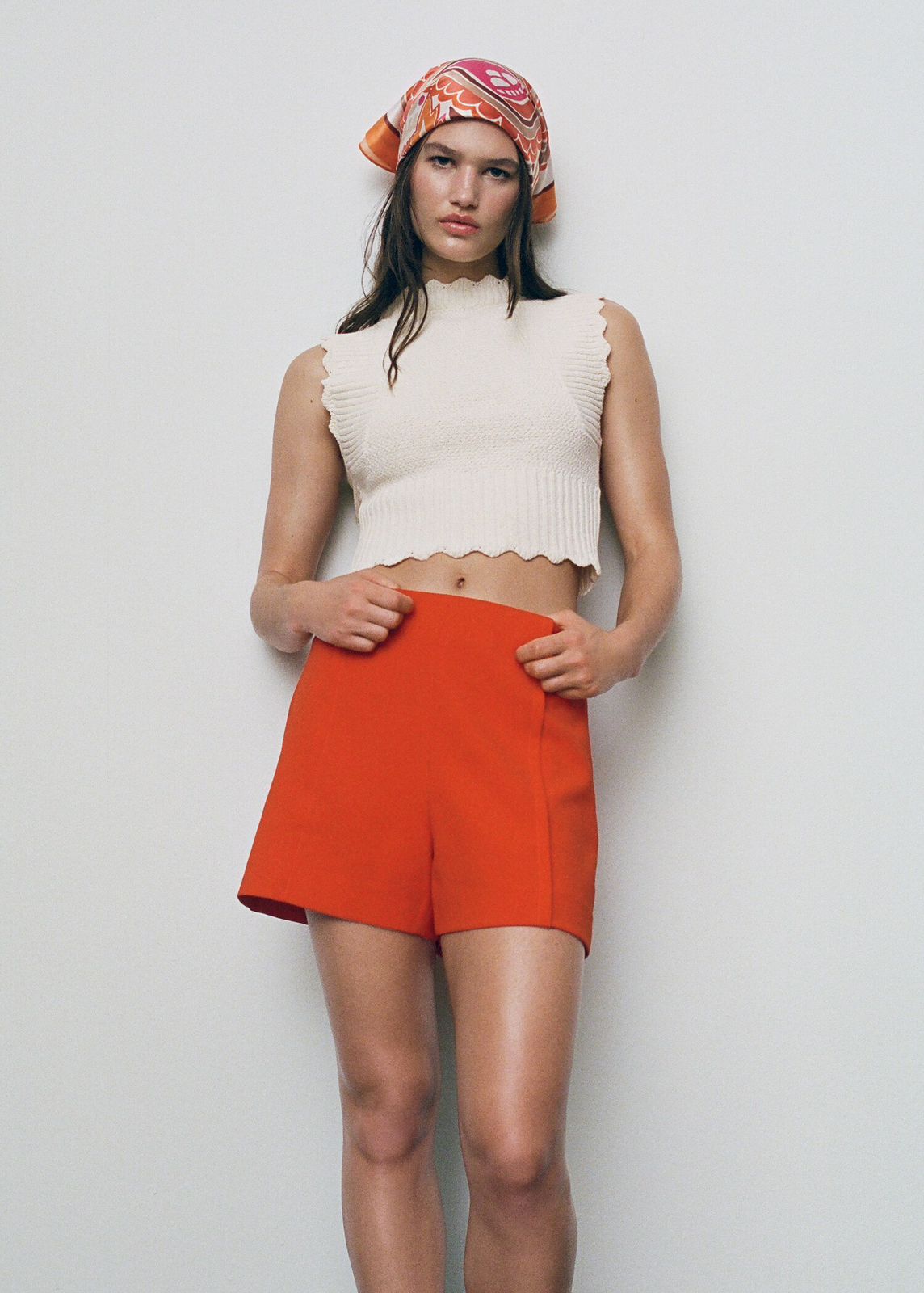 MNG - Shorts rectos tiro alto