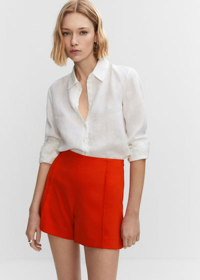 MNG - Shorts rectos tiro alto