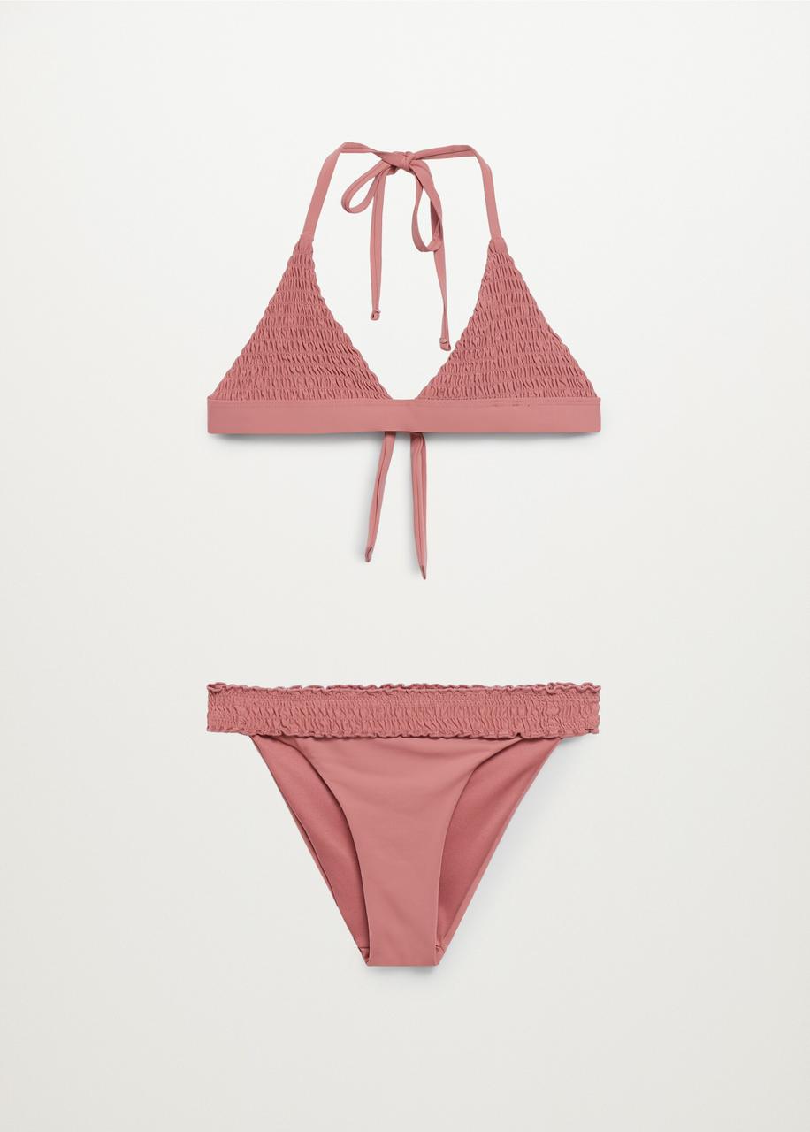 MNG - Bikini textura fruncido Rosa