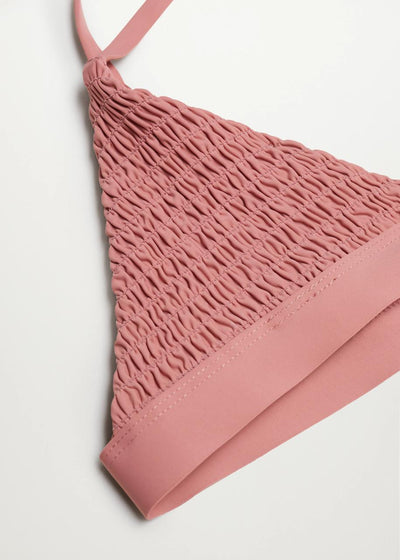 MNG - Bikini textura fruncido Rosa