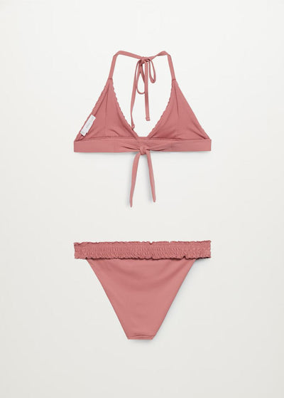MNG - Bikini textura fruncido Rosa