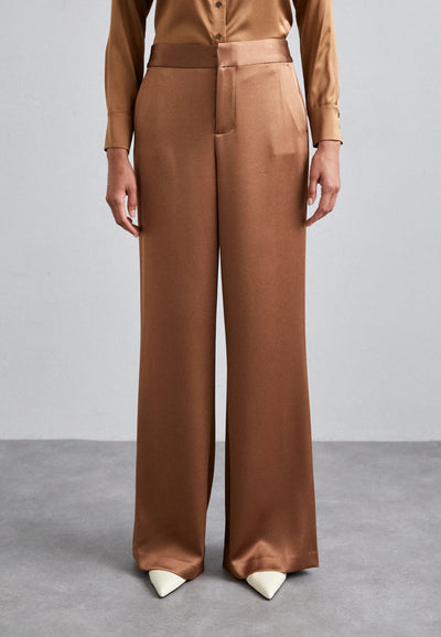 MNG - Pantalón satinado detalle pinzas