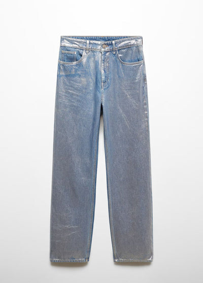 MNG - Jeans rectos foil