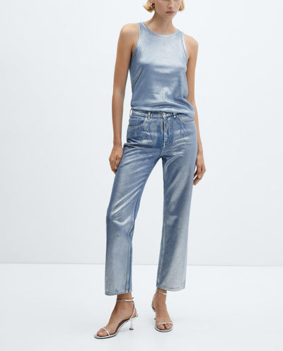 MNG - Jeans rectos foil