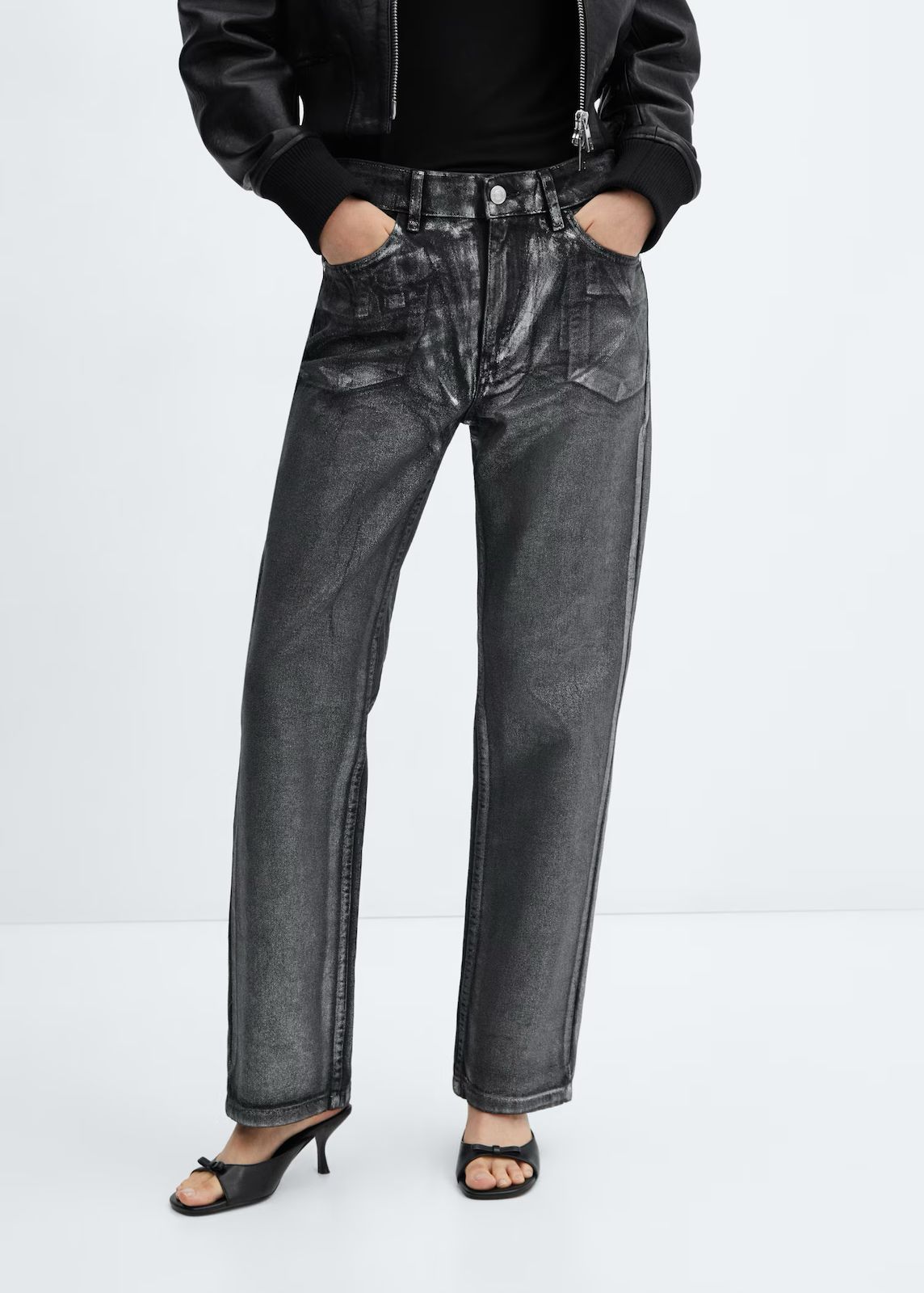MNG- Jeans rectos foil