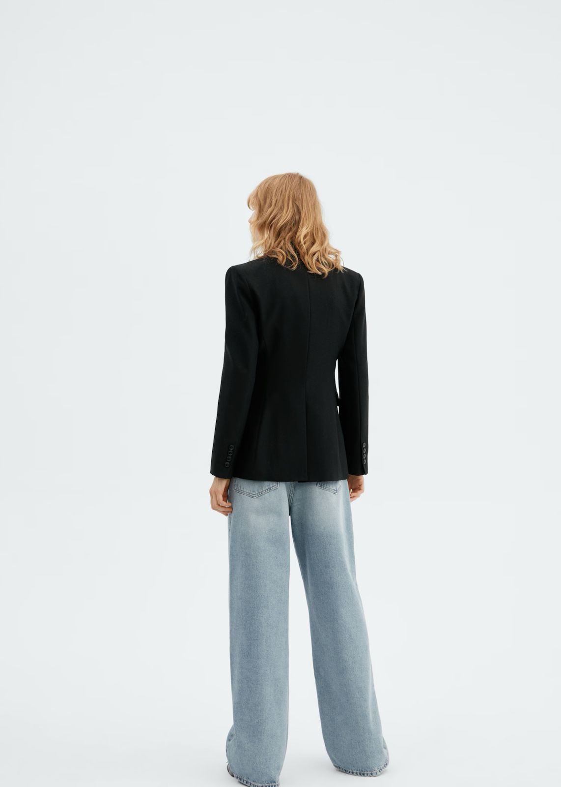 MNG - Jeans wideleg tiro medio