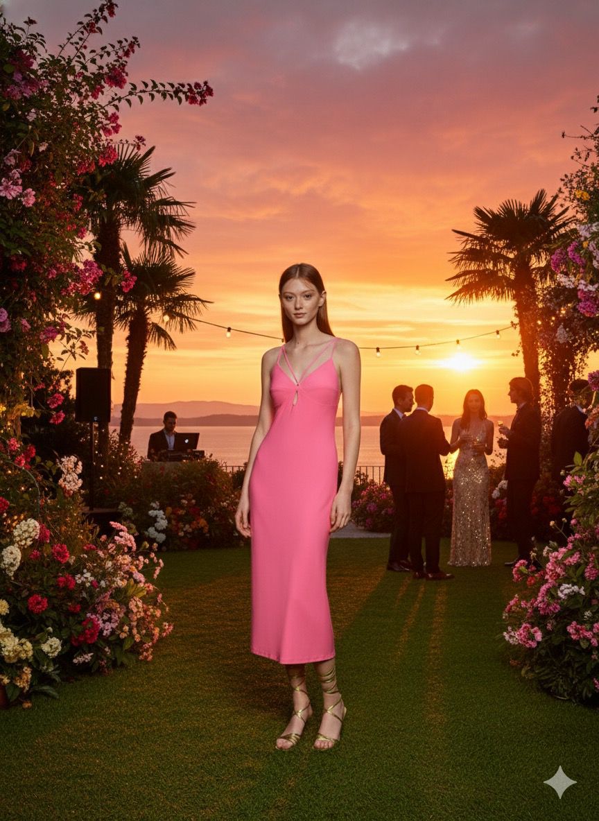 MNG - Vestido entallado abertura