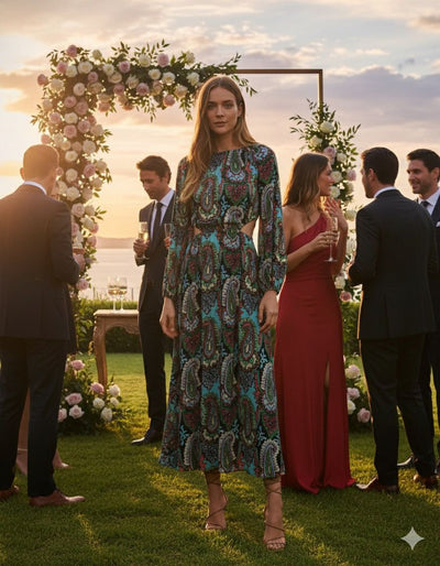 MNG- Vestido largo paisley