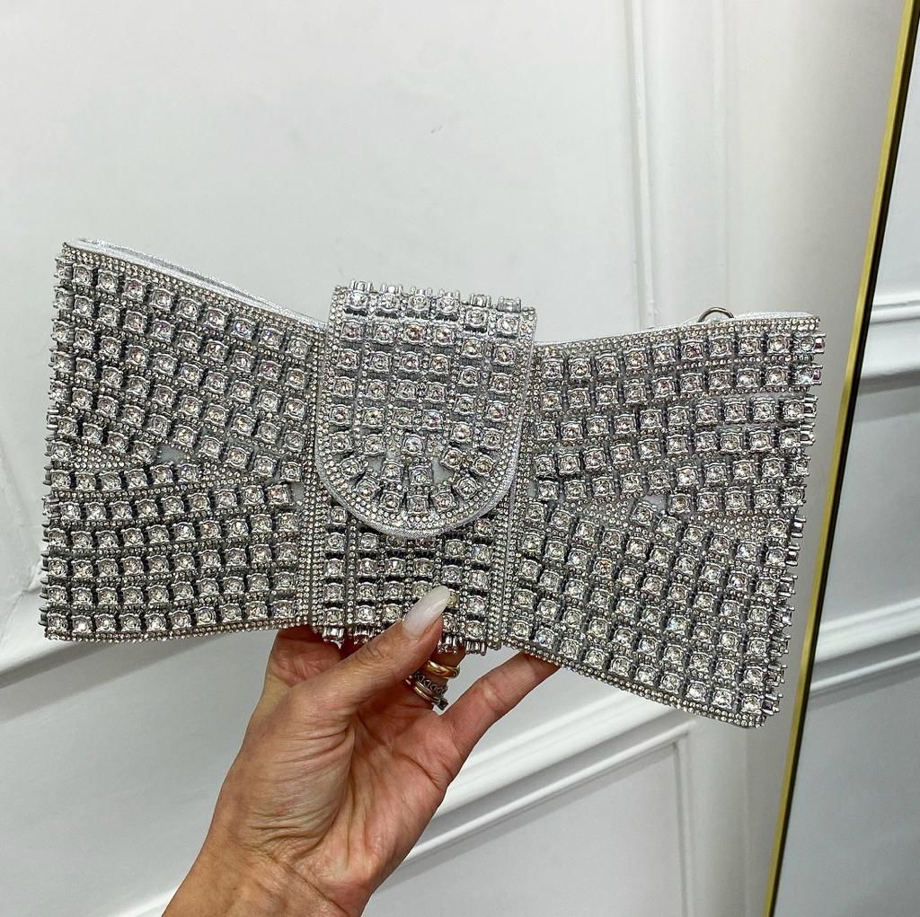 Essentials -  Clutch Brillantes Plata