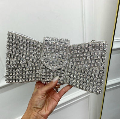 Essentials -  Clutch Brillantes Plata