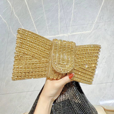 Essentials -  Clutch Brillantes Dorado