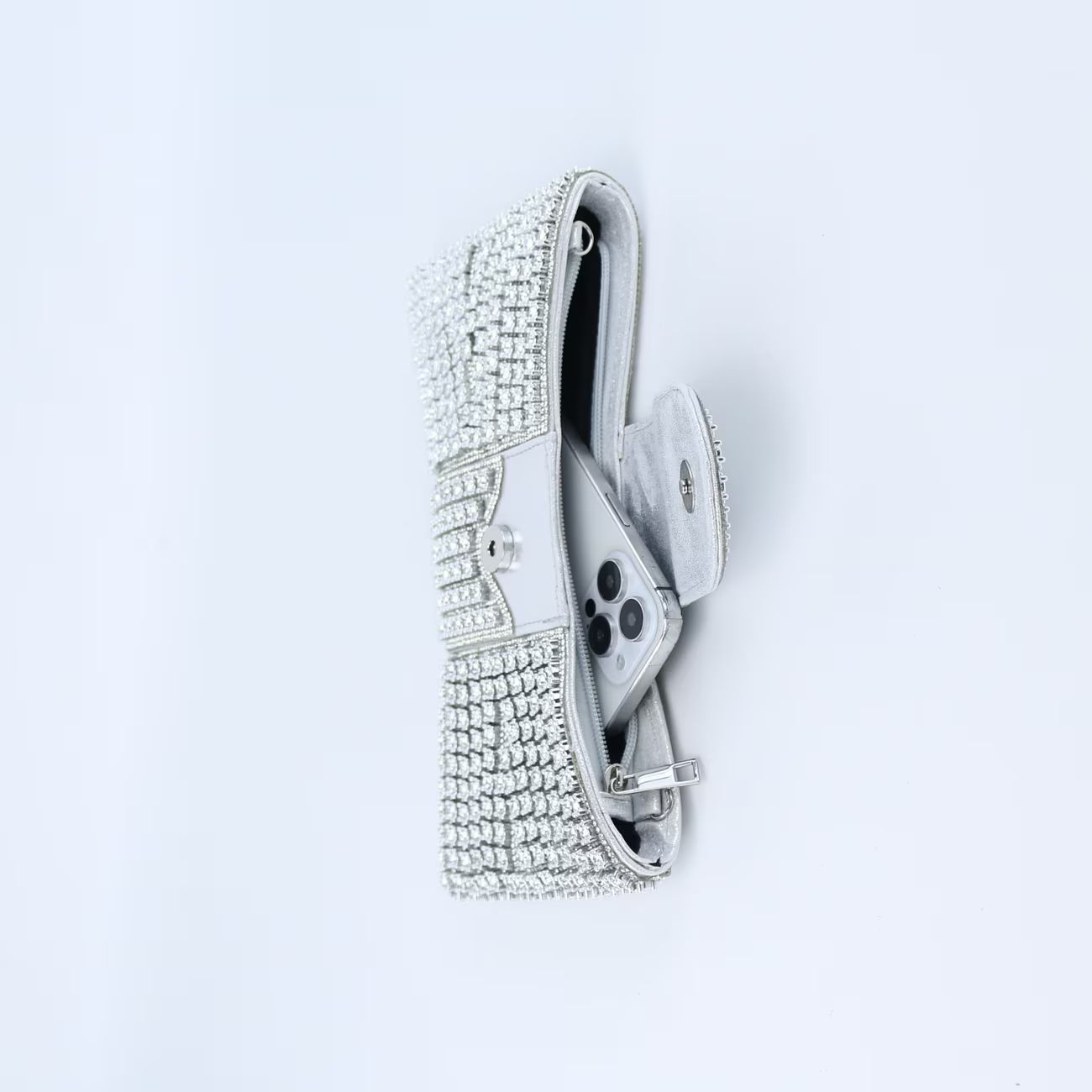 Essentials -  Clutch Brillantes Plata