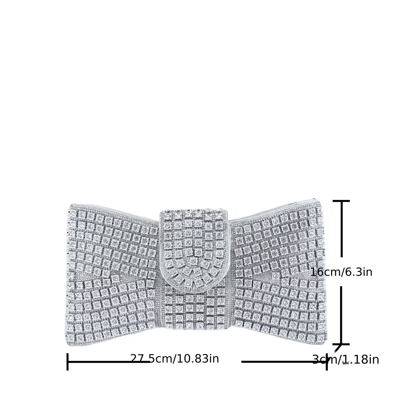 Essentials -  Clutch Brillantes Plata