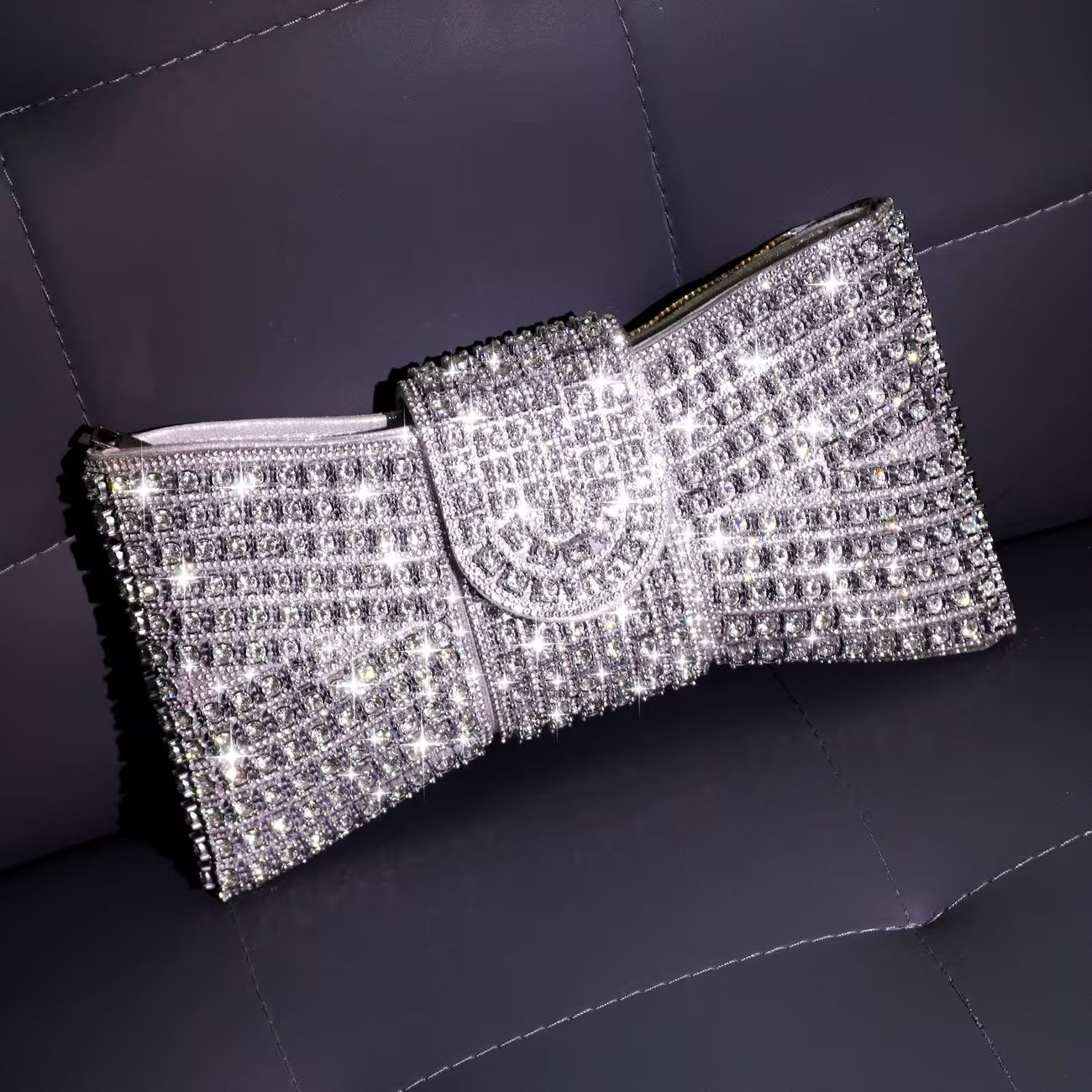 Essentials -  Clutch Brillantes Plata