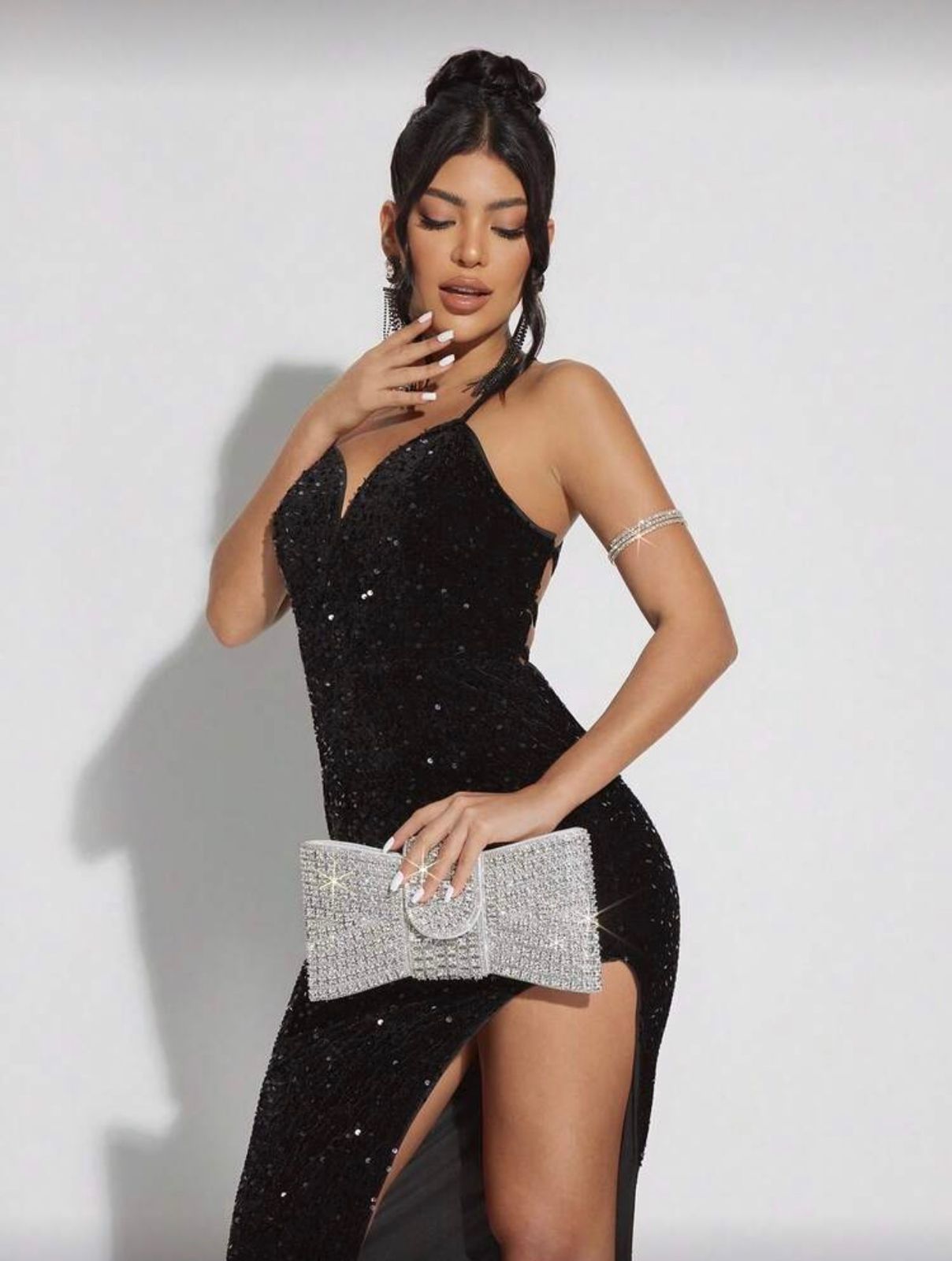 Essentials -  Clutch Brillantes Plata