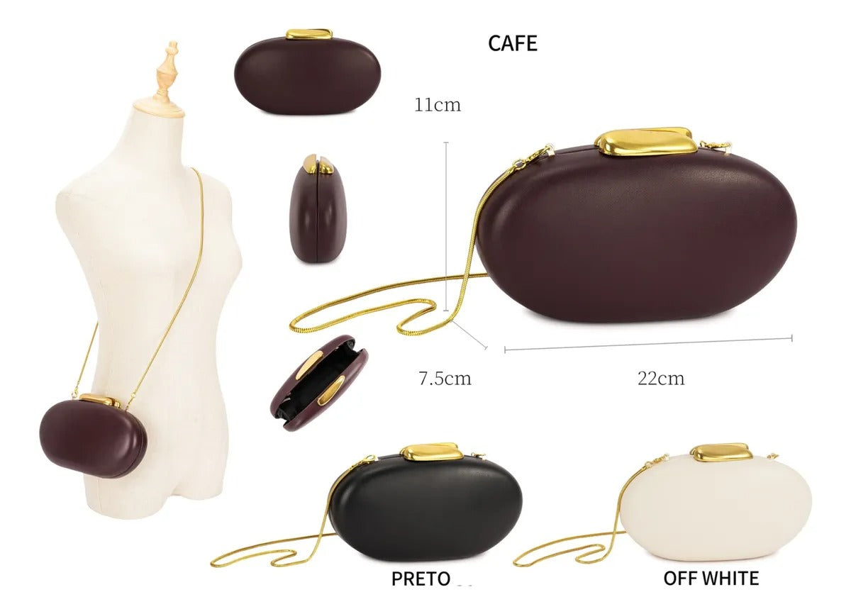 essentials - Clutch ecoccuero negro