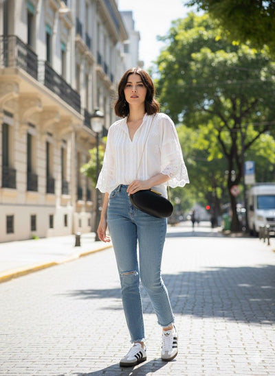 essentials - Clutch ecoccuero negro