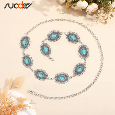 Unico - Cinturon Vintage Turquesa