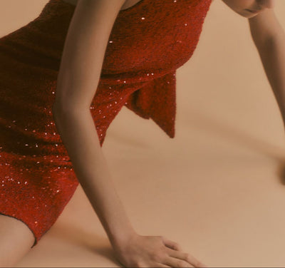 MNG - Vestido lentejuelas cuello halter