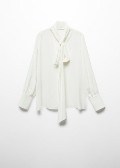 MNG - Blusa lazo cuello