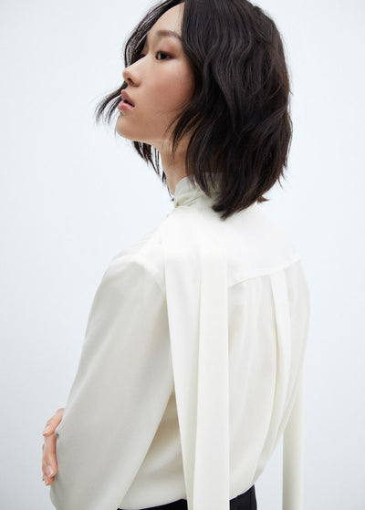 MNG - Blusa lazo cuello