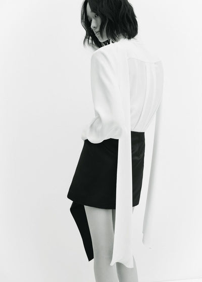 MNG - Blusa lazo cuello