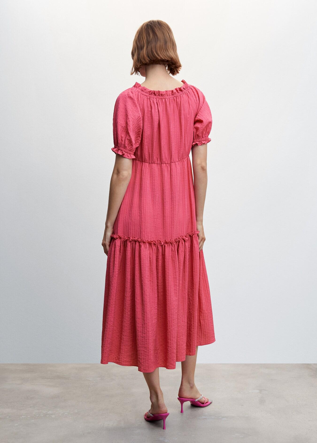 MNG - Vestido textura mangas abullonadas
