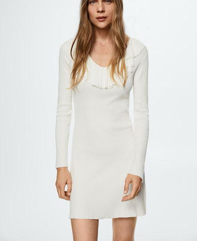 MNG - Vestido textura volante