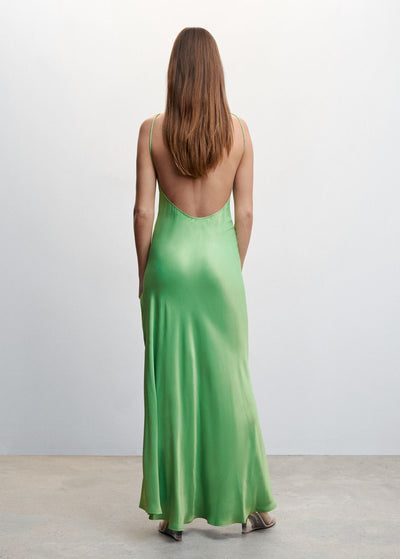 MNG - Vestido lencero satinado