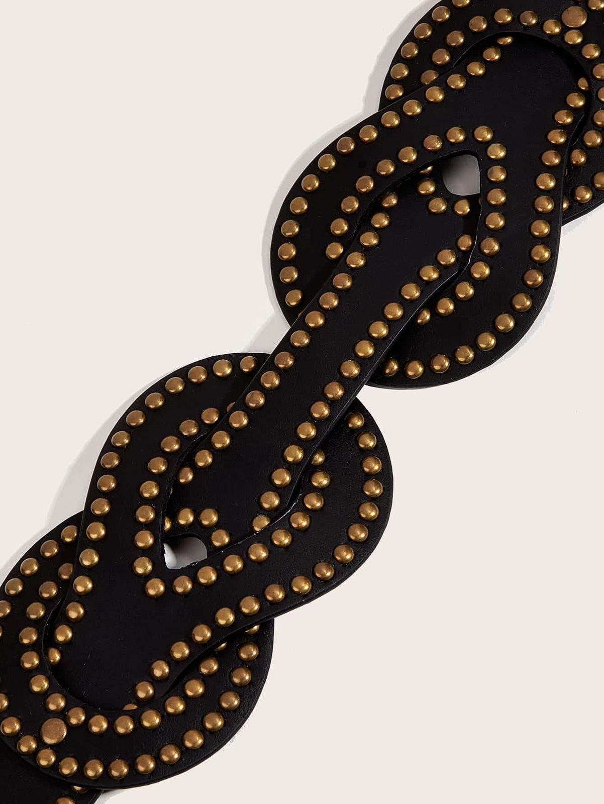 Unico - Cinturon tachas Engomado Negro
