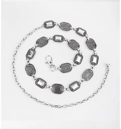 Unico - Cinturon cadena plata