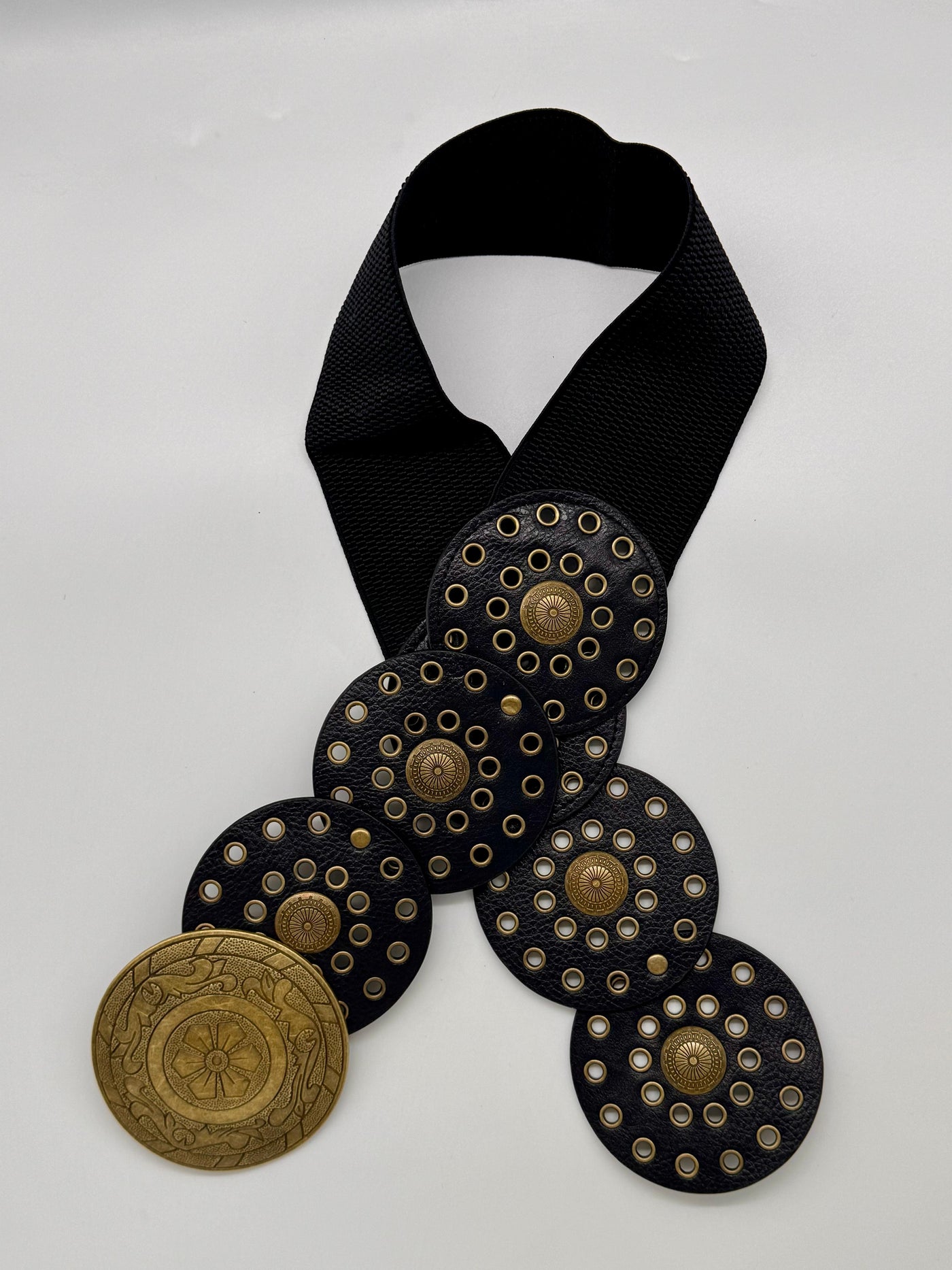 Unico - Cinturon boho elastico Negro