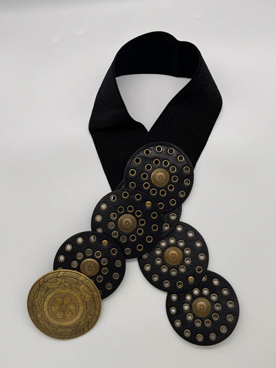 Unico - Cinturon boho elastico Negro