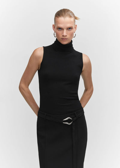 MNG - Falda cinturón abertura