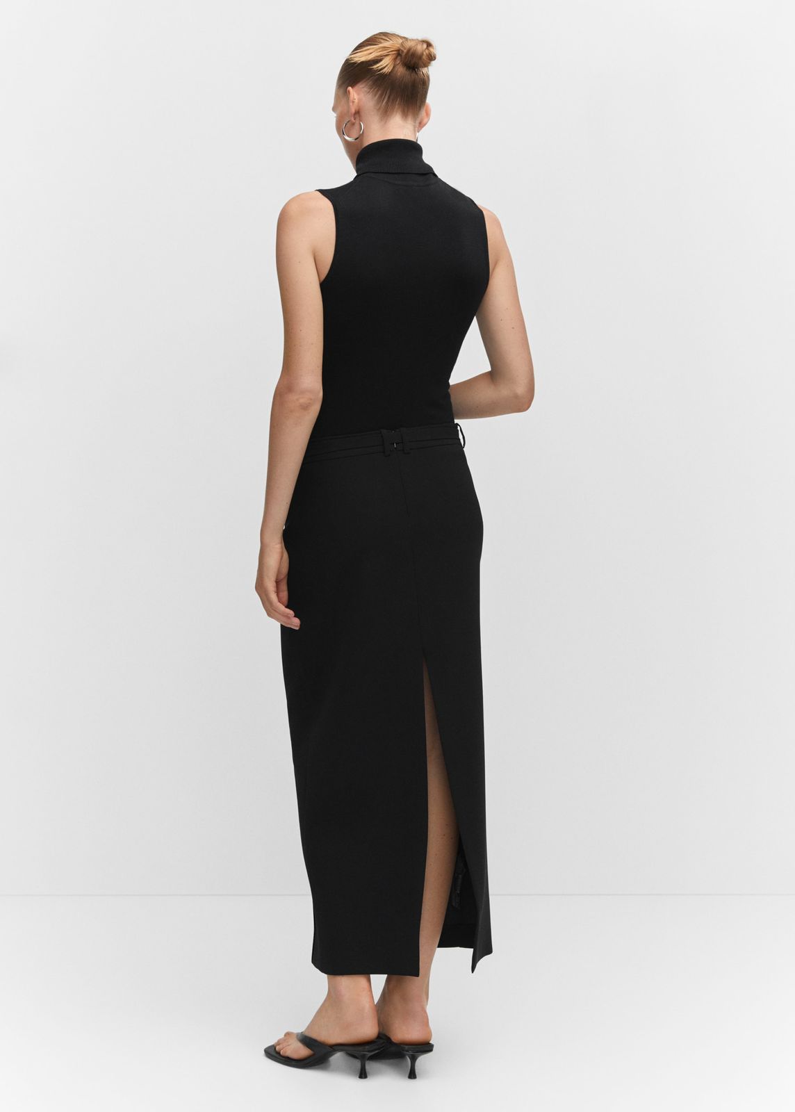 MNG - Falda cinturón abertura