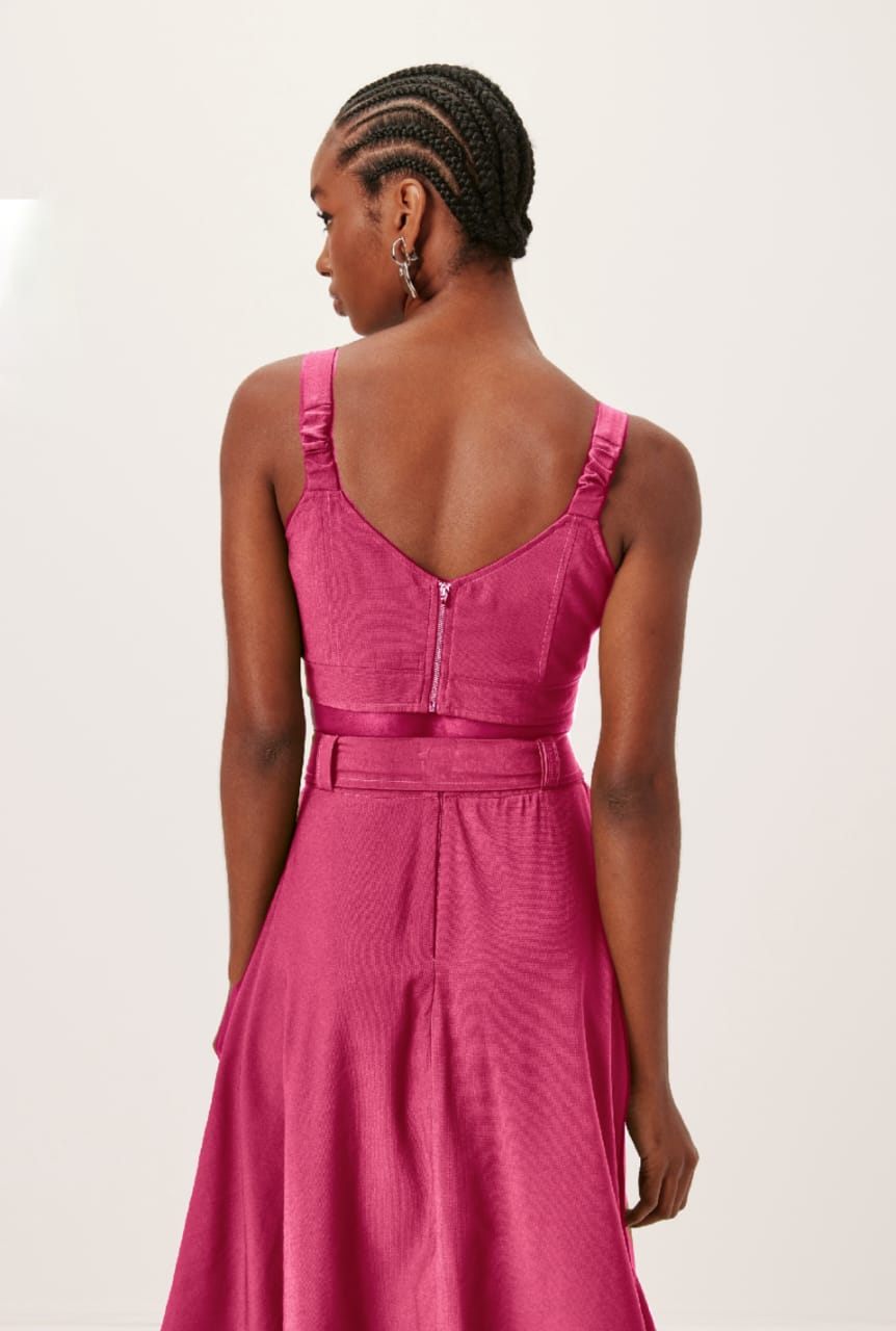 Mia Bakana - Dimy - Top Crop Tirantes Rosa