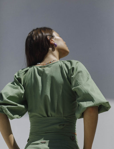 Rotunda - Blusa Basin Green