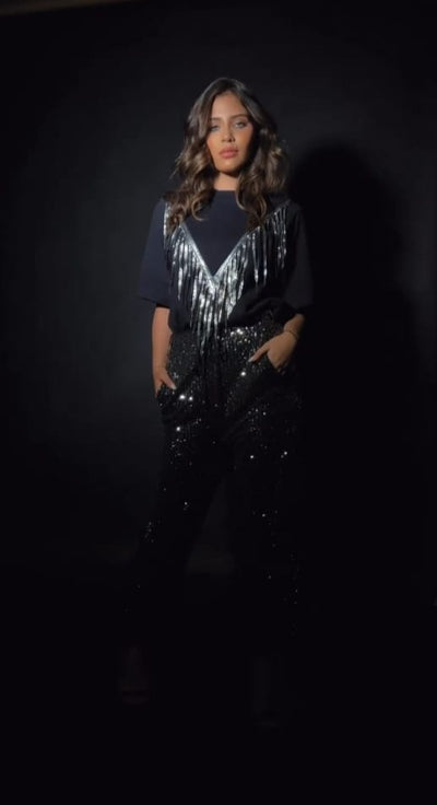 CINNTRE - Amarante - Remera con Flecos
