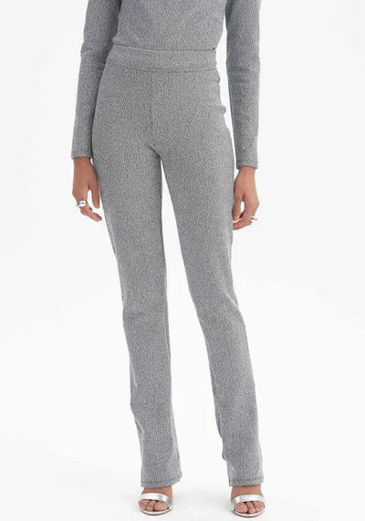Mia Bakana - LancaPerfume - leggings texturizados de cintura alta Plata