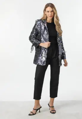 CINNTRE - Blazer de Lentejuelas
