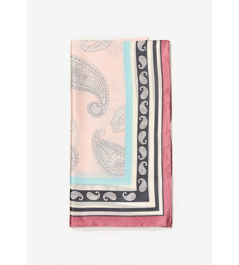 essentials - Pañoleta Satinada Filo Rosa