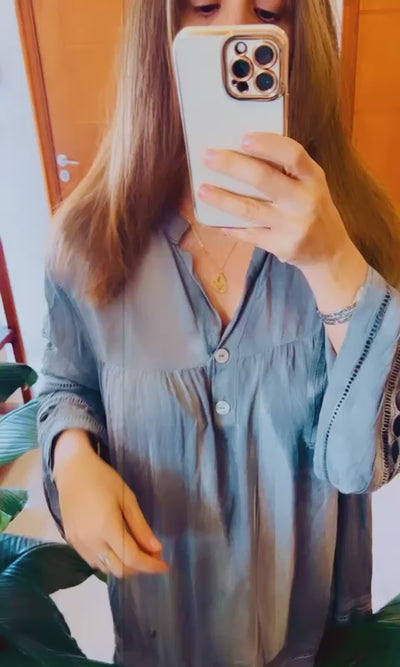 Sur de Asia - Poncho Pogoda Black
